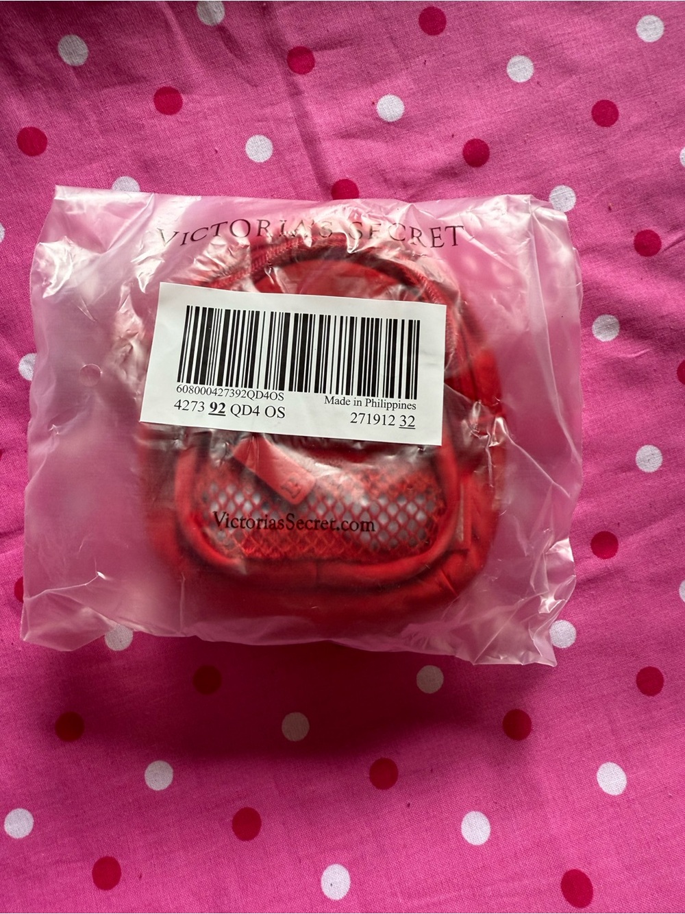 Victoria's Secret PINK Mini Backpack Keychain Charm ~ Red New